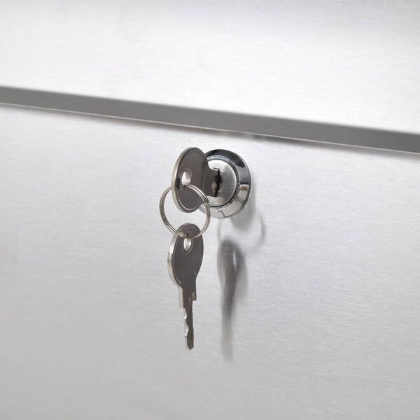 vidaXL Cutie poștală pe suport din oțel inoxidabil