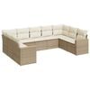 vidaXL Set canapele de grădină, 9 piese, cu perne, bej, poliratan
