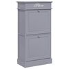 vidaXL Pantofar, gri, 50x28x98 cm, lemn de paulownia