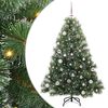 vidaXL Brad de Crăciun artificial cu 150 LED Verde 150 cm PE și PVC