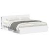 vidaXL Cadru de pat cu depozitare Alb 180 x 200 cm Lemn prelucrat