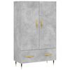 vidaXL Dulap &icirc;nalt, gri beton, 69,5x31x115 cm, lemn prelucrat