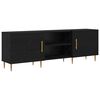 vidaXL Cabinet TV Stejar negru 150 x 30 x 50 cm Lemn compozit
