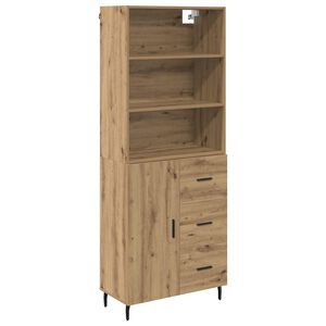 vidaXL Bufet cu sertar Stejar Artizanal 69,5 x 34 x 180 cm