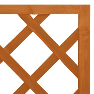 vidaXL Spalier de colț, portocaliu, 50x50x145 cm, lemn masiv brad