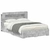 vidaXL Cadru de pat cu depozitare cu headboard Gri Beton 150 x 200 cm
