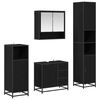 vidaXL Set de mobilier pentru baie 4 buc. Stejar Negru