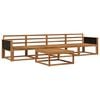 vidaXL Set de canapele de exterior 5 pcs natural Lemn Solid de Acacia