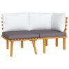 vidaXL Set mobilier de grădină cu perne, 2 piese, lemn masiv de acacia