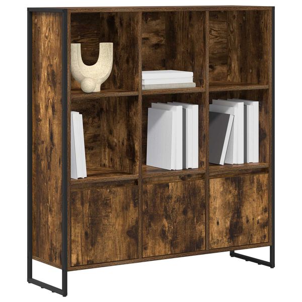 vidaXL Dulap pentru cărți 2 pcs Stejar fumuriu 99,5 x 30 x 108 cm