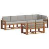 vidaXL Set de canapele de exterior 8 pcs Gri natural și deschis