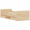 vidaXL Cadru pat cu tăblie la cap/picioare, stejar sonoma, 75x190 cm