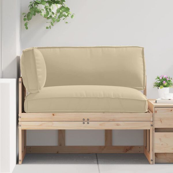 vidaXL Set de perne pentru palet 3 pcs Bej Material Oxford