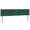 vidaXL Pat box spring cu saltea, verde &icirc;nchis, 180x220 cm, catifea