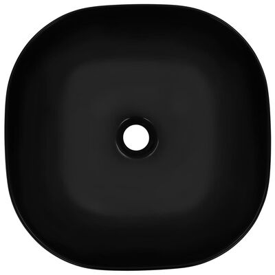 vidaXL Chiuvetă de baie, negru, 42,5x42,5x14,5 cm, ceramică