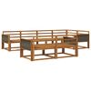 vidaXL Set de canapele de exterior 7 pcs natural Lemn Solid de Acacia