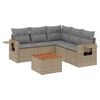 vidaXL Set canapele de grădină cu perne, 6 piese, bej, poliratan