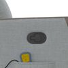 vidaXL Fotoliu de masaj rabatabil, gri deschis, textil