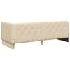 vidaXL Cadru de pat colțar cu headboard Crem 80 x 200 cm țesătură