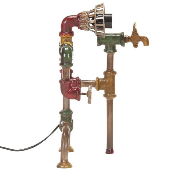 vidaXL Lampă industrială de podea, design conductă de apă, fier