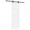 vidaXL Ușă glisantă Alb și negru 83 x 232 cm Lemn masiv de pin