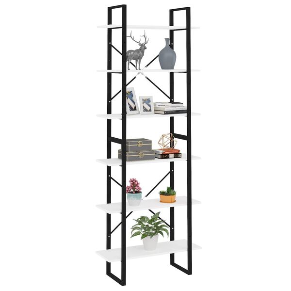 vidaXL Dulap &icirc;nalt, alb, 80x30x210 cm, PAL