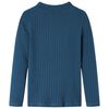 Tricou de copii cu mâneci lungi, tricot cu nervuri, bleumarin, 104