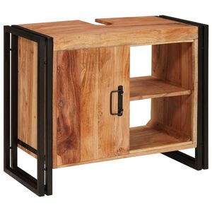 vidaXL Dulap de chiuvetă Maro 71 x 33 x 58 cm Lemn Solid de Acacia