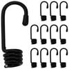 vidaXL C&acirc;rlige 12 buc. Negru 10 mm x 5 cm Oțel