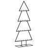 vidaXL Brad de Crăciun din metal pentru decor, negru, 125 cm