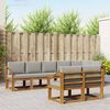 vidaXL Set de canapele de exterior 8 pcs Gri natural și deschis