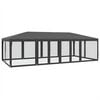 vidaXL Cort de petrecere cu 12 pereți din plasă, antracit, 8x4 m, HDPE