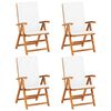 vidaXL Set mobilier de grădină cu perne, 5 piese, lemn masiv de tec
