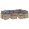 vidaXL Set canapele de grădină cu perne, 10 piese, bej, poliratan
