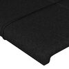 vidaXL Tăblie de pat cu LED, negru, 100x5x78/88 cm, textil