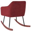 vidaXL Scaun balansoar, roșu vin, catifea