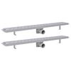 vidaXL Rigolă liniară de duș, 2 buc. 830x140 mm oțel inoxidabil, linii