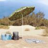 vidaXL Parasol de Plajă Verde 206 x 206 x 212 cm Poliester și metal