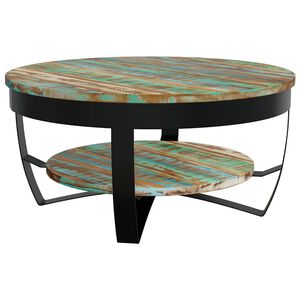 vidaXL Măsuță de cafea, 65 x 32 cm, lemn masiv reciclat
