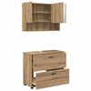 vidaXL Set de mobilier pentru baie 2 buc. Stejar Artizanal