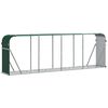 vidaXL Suport pentru lemne, verde, 300x45x100 cm, oțel galvanizat