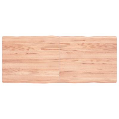 vidaXL Blat masă, 120x50x(2-4) cm, maro, lemn tratat contur organic