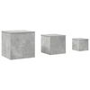 vidaXL Mese laterale, 3 buc., gri beton, lemn compozit