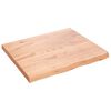 vidaXL Blat de masă maro 60x50x(2-4) cm, lemn masiv stejar tratat
