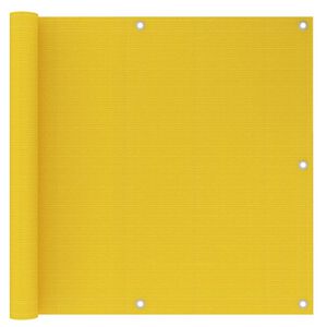vidaXL Paravan de balcon, galben, 90x500 cm, HDPE
