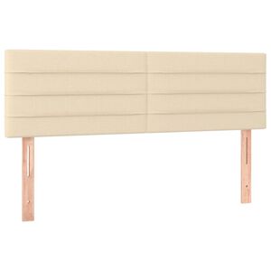 vidaXL Tăblii de pat, crem, 144x5x78/88 cm, textil