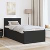 vidaXL Cadru de pat cu headboard Negru 90 x 200 cm Lemn compozit