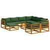 vidaXL Set de canapea 10 buc. natural Lemn Solid de Acacia