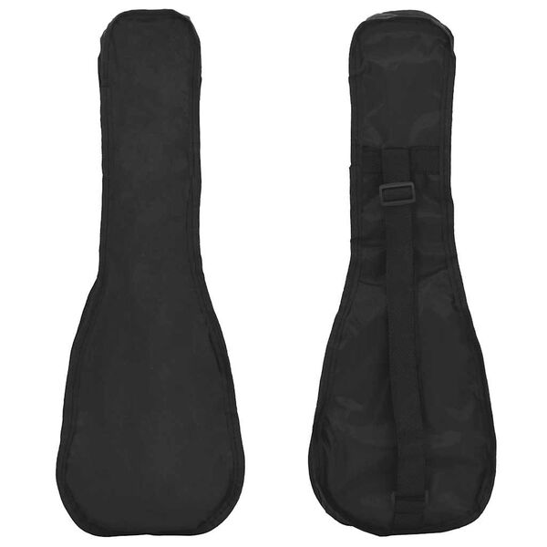 vidaXL Set ukulele Soprano pentru copii, cu husă, negru, 23"