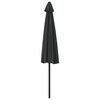 vidaXL Umbrelă de balcon tijă aluminiu negru 300x155x223cm semirotund